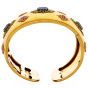 Mario Buccellati 18K Gold Precious Gemstone Cuff Bracelet- Dover Jewelry
