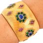 Mario Buccellati 18K Gold Precious Gemstone Cuff Bracelet- Dover Jewelry
