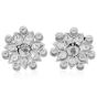 Estate 6.0 carat Diamond Platinum Flower Stud Earrings-Dover Jewelry
