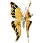 Vintage Diamond 18K Gold Enamel Butterfly Brooch Pin