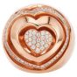 Estate Diamond 18K Gold Abstract Heart Dome Cocktail Ring-Dover Jewelry
