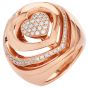 Estate Diamond 18K Gold Abstract Heart Dome Cocktail RingDover Jewelry

