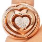 Estate Diamond 18K Gold Abstract Heart Dome Cocktail Ring-Dover Jewelry
