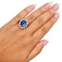 Sri Lanka GIA No Heat Sapphire 10.50cts Diamond Platinum Engagement Ring|DoverJewelry|