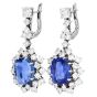 Sri Lanka GIA No Heat Sapphire  15.86cts Diamond Drop Earrings