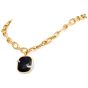 Pomellato Victoria Cushion-Cut  Black Jet  18K  Gold Chain Link Necklace