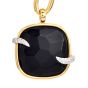 Pomellato Victoria Cushion-Cut  Black Jet  18K  Gold Chain Link Necklace