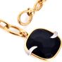 Pomellato Victoria Cushion-Cut  Black Jet  18K  Gold Chain Link Necklace