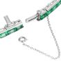 Oscar Heyman Mid-Century 14.73 carat Emerald Platinum Tennis Bracelet-Dover Jewelry