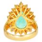 GIA Colombian Emerald 8.95cts Diamond Halo 18K Engagement Ring|Dover Jewelry|