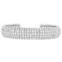 Estate 15.72 carat Diamond Wide Five Row Cuff Statement Bracelet-Dover Jewelry