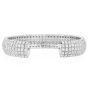 Estate 15.72 carat Diamond Wide Five Row Cuff Statement Bracelet-Dover Jewelry