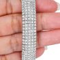 Estate 15.72 carat Diamond Wide Five Row Cuff Statement Bracelet-Dover Jewelry