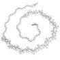 ZYDO 24.50cts Pear Diamond Floral Gold Tennis Necklace-Dover Jewelry