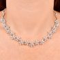 ZYDO 24.50cts Pear Diamond Floral Gold Tennis Necklace-Dover Jewelry