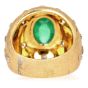 Buccellati Diamond Cabochon Emerald 18K Gold Dome Ring