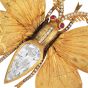 Buccellati Vintage Diamond Gold Ruby Butterfly Brooch Pin-Dover Jewelry