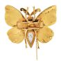 Buccellati Vintage Diamond Gold Ruby Butterfly Brooch Pin-Dover Jewelry