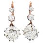 Vintage 9.43 Carat Round Diamond 18k Gold Dangling Earrings|Dover Jewelry|