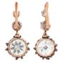 Vintage 9.43 Carat Round Diamond 18k Gold Dangling Earrings|Dover Jewelry|