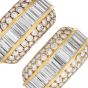 Estate 17.30cts Diamond 18K Statement Clip-On Earrings-Dover Jewelry