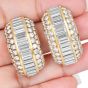 Estate 17.30cts Diamond 18K Statement Clip-On Earrings -Dover Jewelry