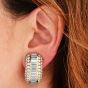 Estate 17.30cts Diamond 18K Statement Clip-On Earrings -Dover Jewelry