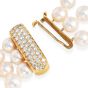 Estate 14.24cts Diamond Pearl 18K 3-Strand Choker Necklace-Dover Jewelry