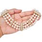 Estate 14.24cts Diamond Pearl 18K 3-Strand Choker Necklace-Dover Jewelry