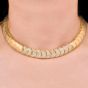 Estate Italian 5.40cts Diamond 18K Gold Collar Choker Necklace-Dover Jewelry