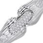 1980s 3.00cts Diamond 18K White Gold Diamond Cuff Bracelet