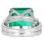 Estate GIA Emerald 7.15cts Diamond Platinum Engagement Accent Band Ring|DoverJewelry|