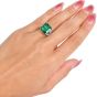 Estate GIA Emerald 7.15cts Diamond Platinum Engagement Accent Band Ring|DoverJewelry|