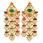 Estate Diamond Precious Gemstone 18K Gold Drop Earrings-Dover Jewelry