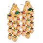 Estate Diamond Precious Gemstone 18K Gold Drop Earrings-Dover Jewelry