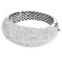Estate 39.50cts Diamond 18K Gold Dome Cuff Statement Bracelet