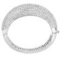 Estate 39.50cts Diamond 18K Gold Dome Cuff Statement Bracelet