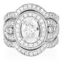  GIA F-VS2 Oval Diamond Gold Cocktail Engagement Ring