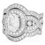  GIA F-VS2 Oval Diamond Gold Cocktail Engagement Ring