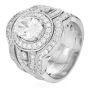  GIA F-VS2 Oval Diamond Gold Cocktail Engagement Ring