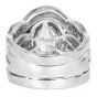  GIA F-VS2 Oval Diamond Gold Cocktail Engagement Ring