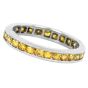Oscar Heyman Vivid Yellow Diamond Platinum Band Ring|Dover Jewelry|