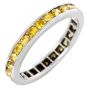Oscar Heyman Vivid Yellow Diamond Platinum Band Ring|Dover Jewelry|