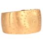 Vintage Buccellati 18K Gold Wide Satin Engraved Cuff Bracelet-Dover Jewelry