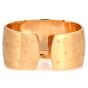 Vintage Buccellati 18K Gold Wide Satin Engraved Cuff Bracelet-Dover Jewelry