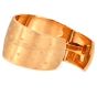 Vintage Buccellati 18K Gold Wide Satin Engraved Cuff Bracelet-Dover Jewelry