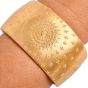 Vintage Buccellati 18K Gold Wide Satin Engraved Cuff Bracelet-Dover Jewelry