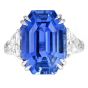Sri Lanka Ceylon No Heat 14.58ct Sapphire Diamond 18K Ring-Dover Jewelry