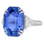 Sri Lanka Ceylon No Heat 14.58ct Sapphire Diamond 18K Ring-Dover Jewelry