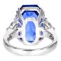 Sri Lanka Ceylon No Heat 14.58ct Sapphire Diamond 18K Ring-Dover Jewelry